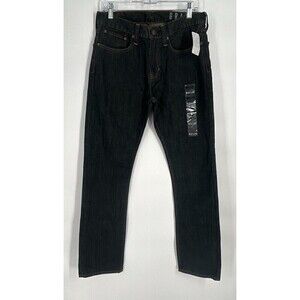 Bullhead Men's Pants 31Wx32L‎  Denim Jeans Black Straight Legs